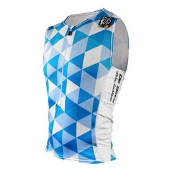 SKIN COOLER HALF ZIP TRI TOP Blue Hive